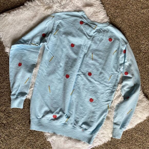 Callie Danielle Outfit Crew Neck Sweatshirt Shorts School Teacher Apple Pencils - Picture 5 of 14